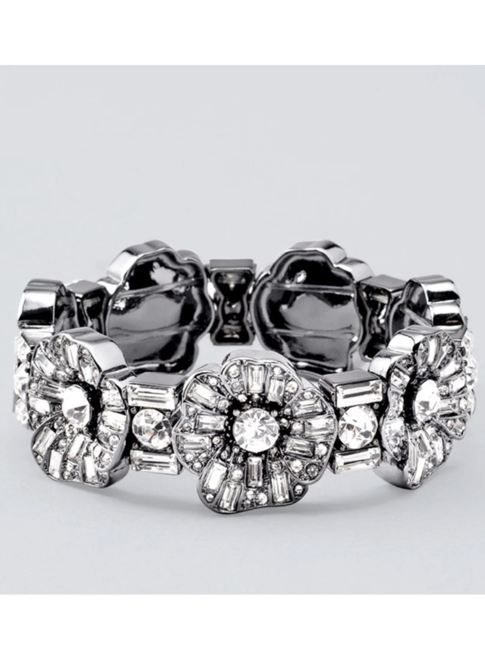 WHBM JEWELED ROSE STRETCH BRACELET